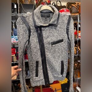Pre-love Rag & Bone Hart Tweed Moto Zip Biker Jacket with Black Trim